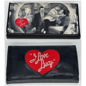 I Love Lucy Wallet Black & White Photo and Heart Wallet Lot of 2